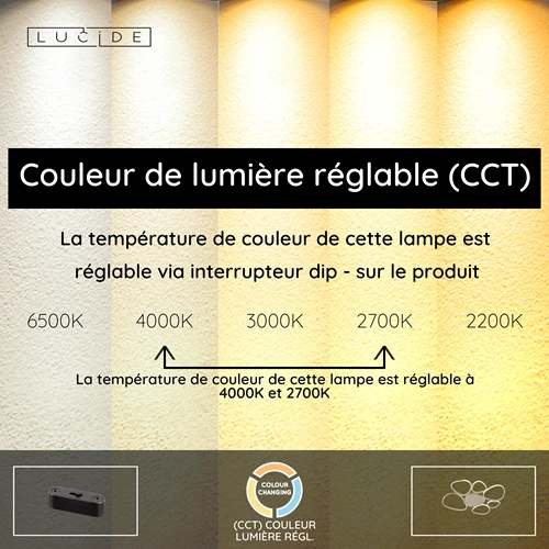 Lucide SAMLING - Plafonnier - LED Dim. - CCT - 1x72W 2700K/4000K - Taupe - USP